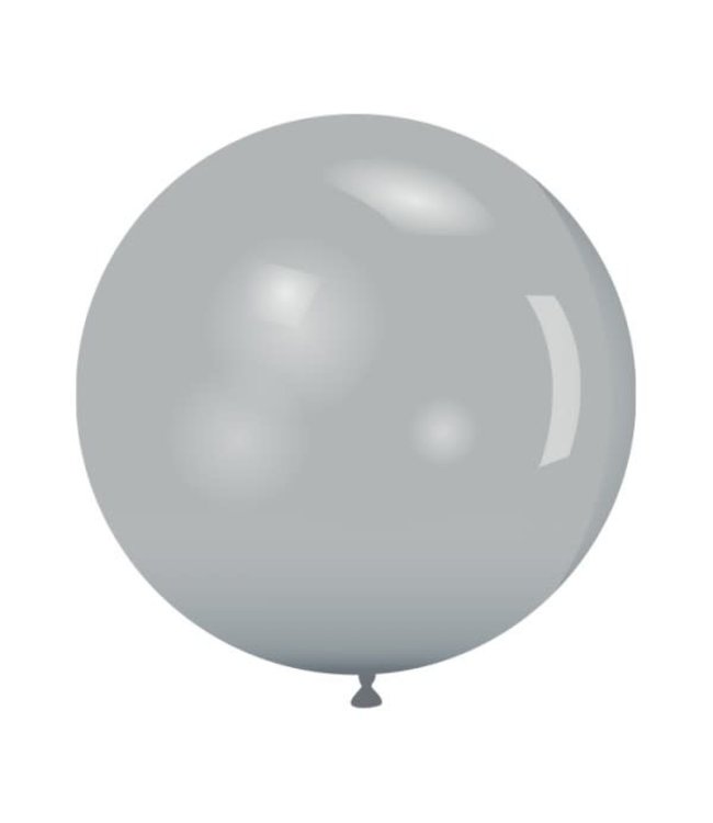 Cattex Reuzeballon metallic zilver 48 cm - 1 stuk