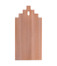Plank - Beuken trapgevelhuisje 35 x 17 cm inclusief logo