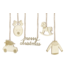 OUTLET Houten kersthangers | 10 stuks