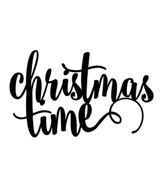 PartyDeco OUTLET Decoratieve letters 'Christmas Time' zwart