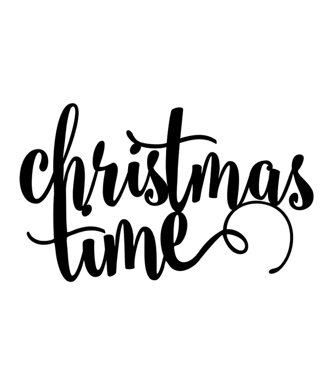 PartyDeco Decoratieve letters 'Christmas Time' zwart