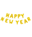Folieballonnen 'Happy New Year' goud | 41 cm
