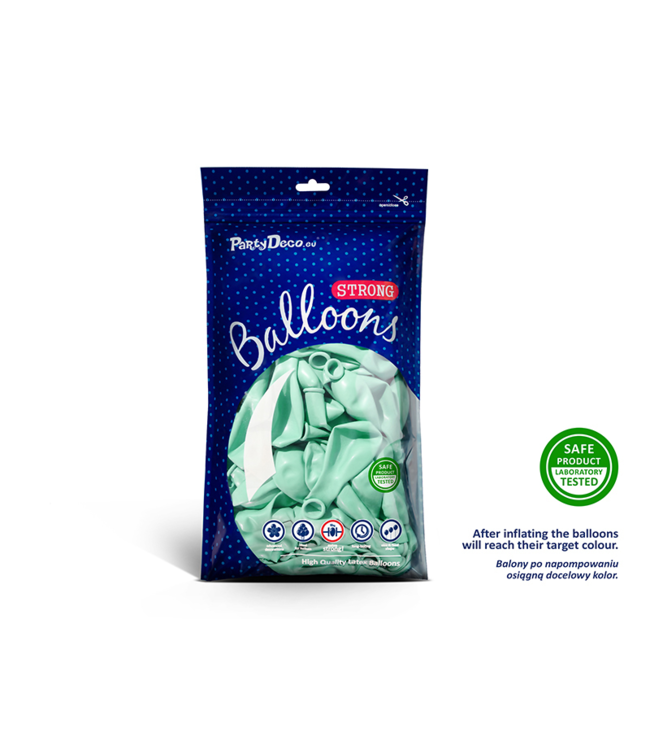 Strong Balloons pastel licht mint 30 cm | zak 50