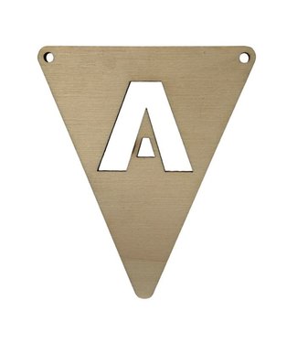 Vlagletter van hout A t/m J