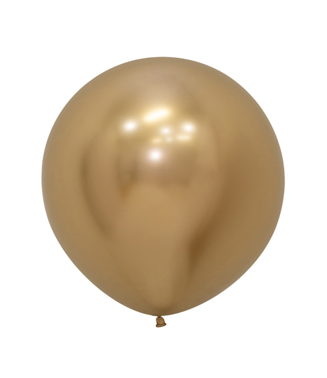 Sempertex Reuzeballon Reflex/Chrome goud | 60 cm =24" | zakje 3 stuks