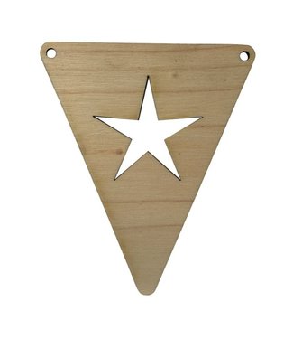 OUTLET Vlagletter van hout - Ster