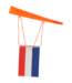Oranje toeter met Nederlandse vlag