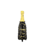 Folieballon - champagnefles happy new year - zwart met goud - 39,5 x 98 cm