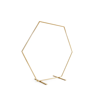 PartyDeco PRE-Order Gouden backdrop frame - Hexagon - 2x2 meter
