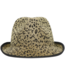 Folat Trilby hoed 'Happy New Year' - goudkleurige panterprint - Ø 59 cm