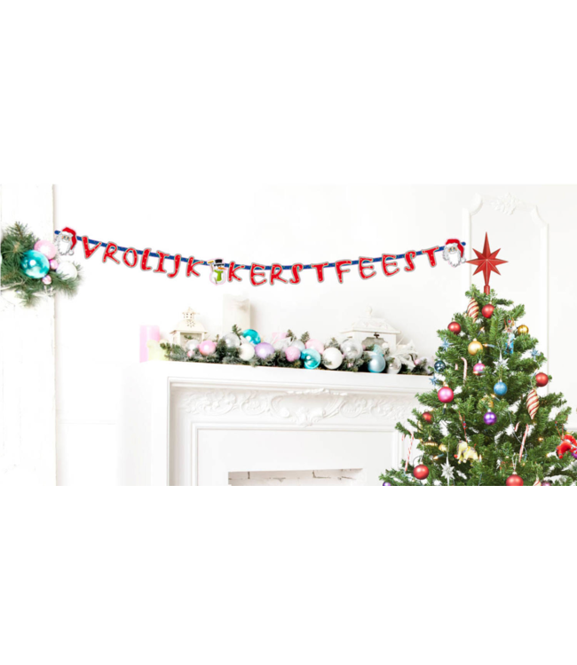 Folat Letterslinger 'Vrolijk Kerstfeest' - 3 meter