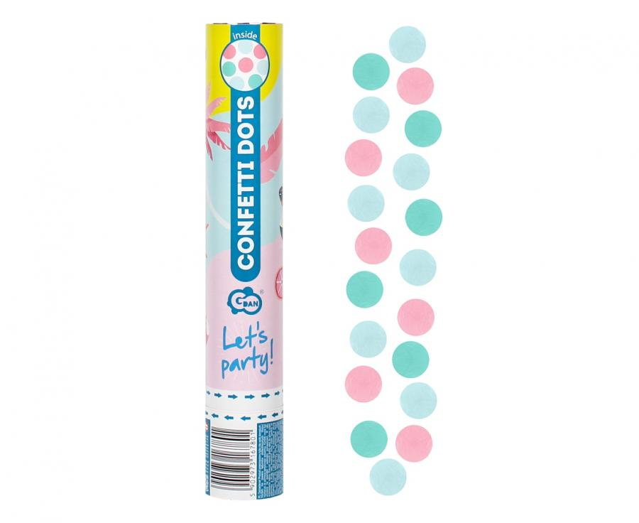 Confettikanon - pastel dots - 30 cm