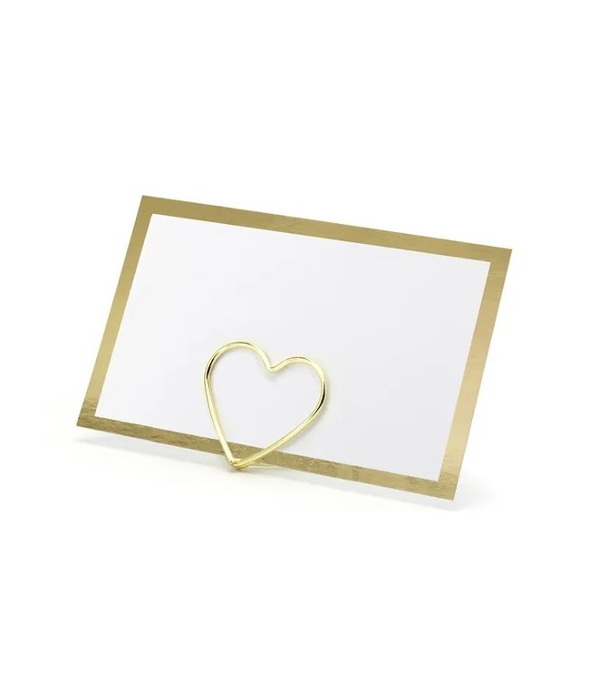 PartyDeco Plaatskaartjes met gouden frame - 10 stuks