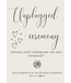 Feestdeco Wedding Stationary Poster Unplugged Ceremony | Eco A4