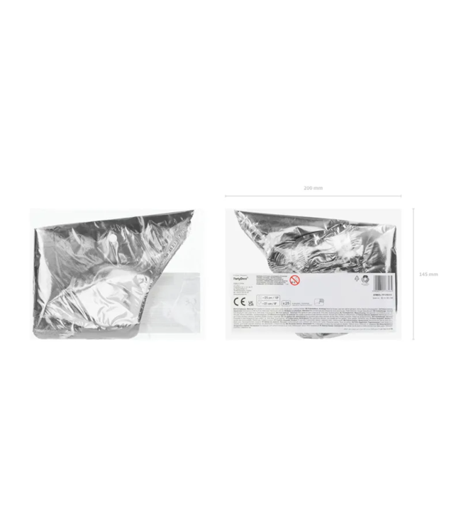 OUTLET Folie Ballon Ster | 25cm | Zilver | 25 stuks