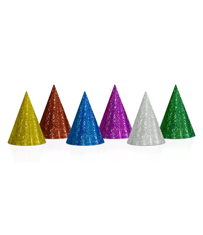 PartyDeco Feesthoedjes | Holografische kleuren | 20 stuks