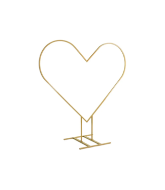 PartyDeco Gouden backdrop frame | Hart | 2 m