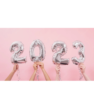 Feestdeco Folieballon pakket 2027 - zilver