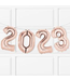 Feestdeco Folieballon pakket 2023 - rose goud