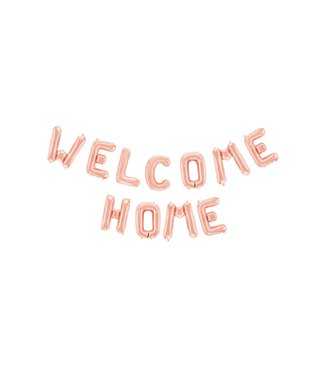 Globos Folieballon 'Welcome home' - rosé goud - 40cm