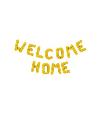 Globos Folieballon 'Welcome home' goud - 40 cm