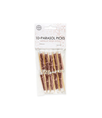 Globos Parasol prikkers - rosÃ© goud - 10 stuks