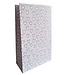 KP Kraft papieren zakken - Hartjes voor jou lila-grijs 18x8x30cm | 25 stuks