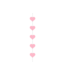 Hangslinger hartjes | Roze | 3 m
