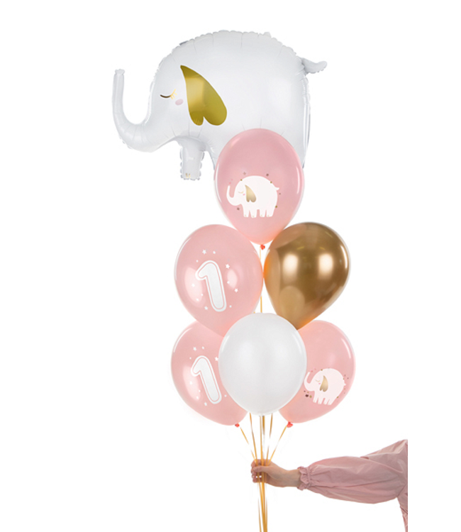 Ballonnen 1 | One Year | Roze | 6 stuks
