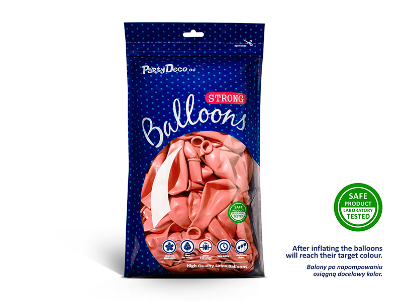 Ballonnen rosegoud metallic - zak 100 stuks