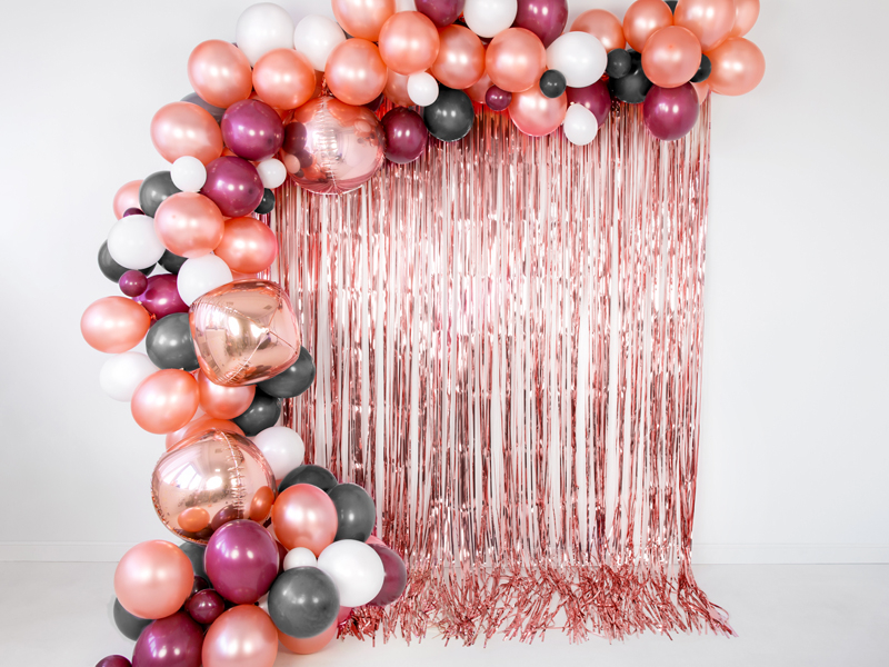 Ballonnen rosegoud metallic - zak 100 stuks