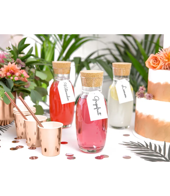 Papieren bekers rosegoud | 6 stuks