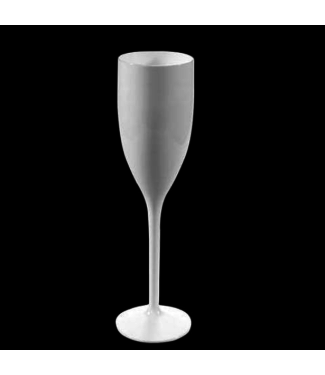 Feestdeco Kunststof champagneglas wit