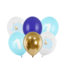 PartyDeco Ballonnen 1 | One Year | Blauw | 6 stuks
