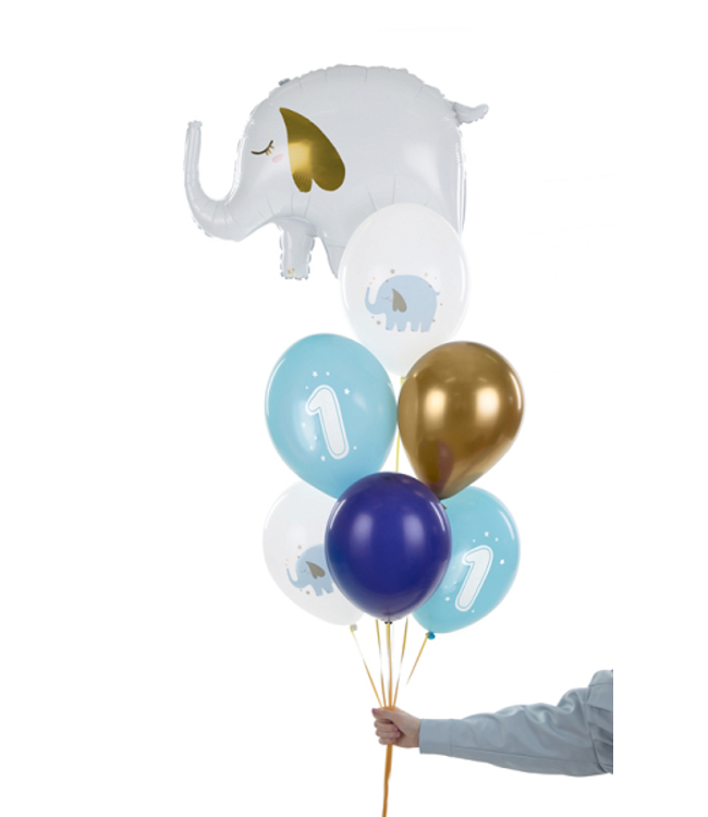 Ballonnen 1 | One Year | Blauw | 6 stuks