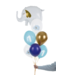 PartyDeco Ballonnen 1 | One Year | Blauw | 6 stuks