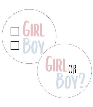 KP OUTLET Stickers Girl or Boy? - zakje 20 stuks