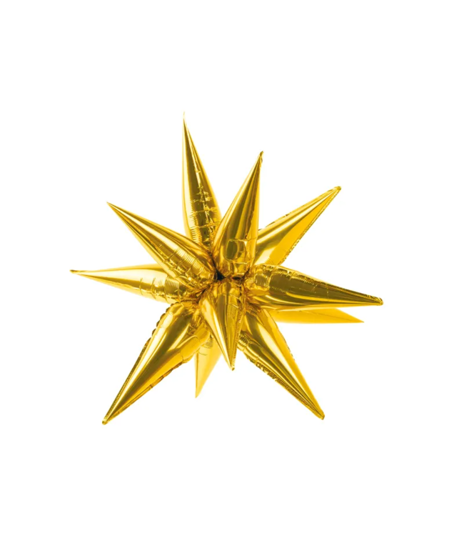 Folieballon 3D ster 95 cm | Goud