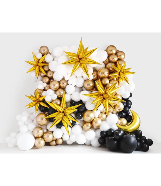 Folieballon 3D ster 95 cm | Goud