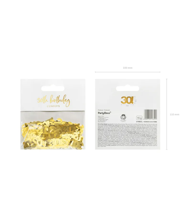 Confetti 30 | Goud | 15 gram