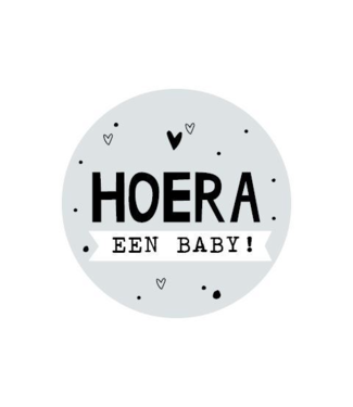 KP OUTLET Stickers | Hoera een baby! | Licht mint | zakje 20 stuks