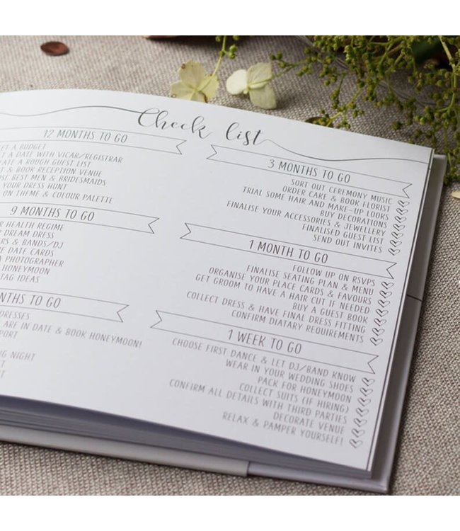 Weddingplanner bruiloft planner boek | Engelstalig | Rose goud