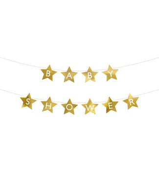 PartyDeco Slinger babyshower goud | 290 x 16.5 cm