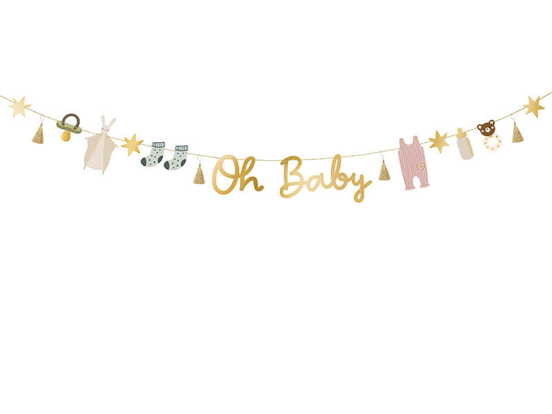 Banner Oh baby waslijntje | 2.5m