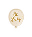 PartyDeco Bordjes Oh baby ballon |17.5x22 cm | 6 stuks