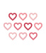 PartyDeco Onderzetters hart | 6.5x6 cm | 10 stuks