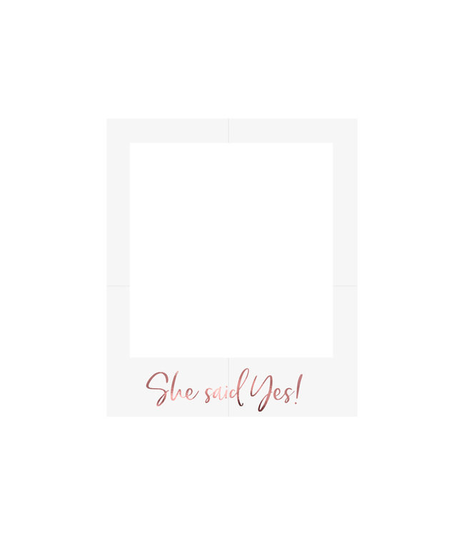 PartyDeco Fotoframe She said yes | rose goud | 50x59.5 cm