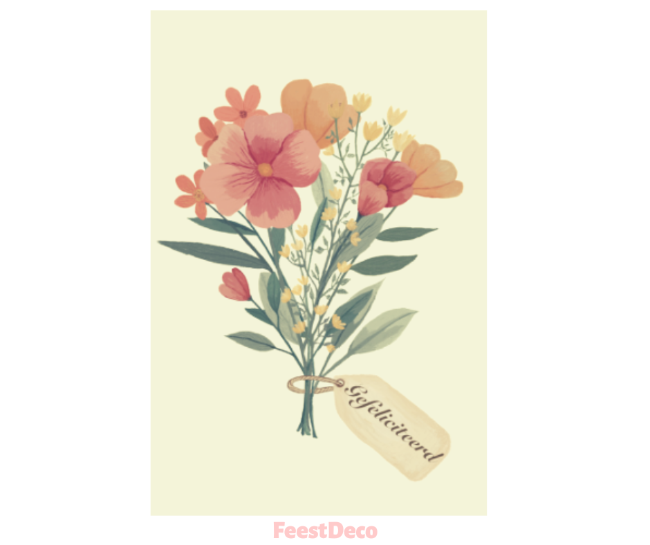 Aardkaart | Gefeliciteerd 'bos bloemen'