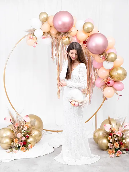 Backdrop cirkel Deluxe | Goud| 2 meter