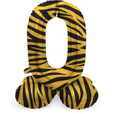 Cijferballon 0 | Tiger Chic | Staand | 41 cm